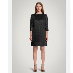 Wolford Dress Croco Vegan Shift Mini in Black